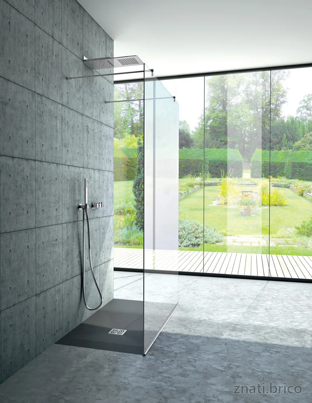 ESPACE DOUCHE NIAGARA paroi fixe (avec bras de soutien)