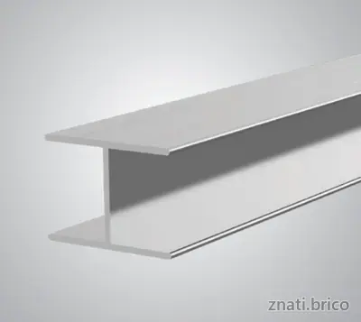 PROFILET ALUMINUM H LAISON  CHROME