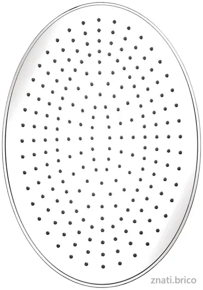 Douche de tête ovale