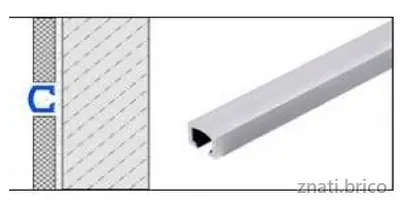 PROFILET ALU 4423 20MM BOMBE LONG 3M