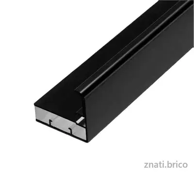 PROFILET VITRE A POI NOIR 3M AB8879