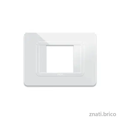 PLAQUE TECHNOPOLYMERE 44 RECTANGULAIRE BLANC 2 MODULES