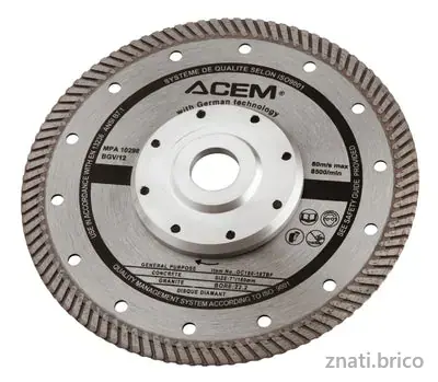 DISQUE À TRONÇONNER DIAMANTÉ AVEC FLASQUE