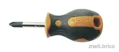 TOURNEVIS POUR VIS CRUCIFORME PHILIPS À LAME COURTE PH2*38