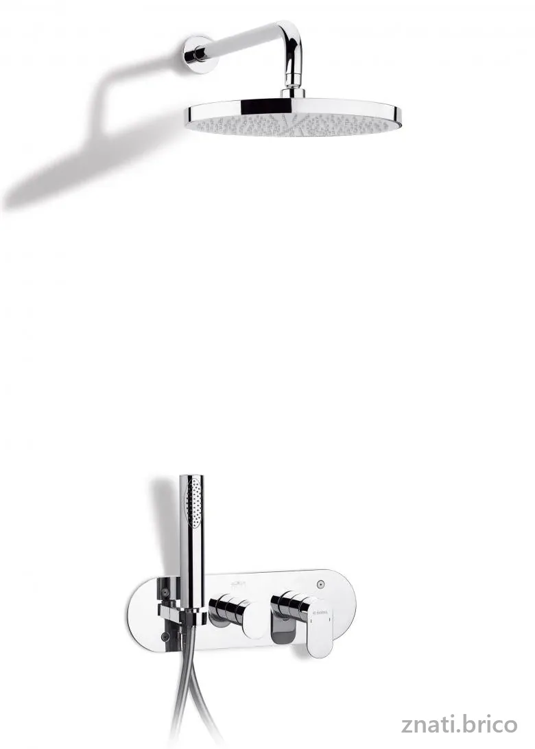 Kit mitigeur de douche encastré avec inverseur Sfax