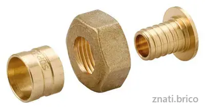 RACCORD DROIT G1/2" ECROU LIBRE PER16 A GLISSEMENT
