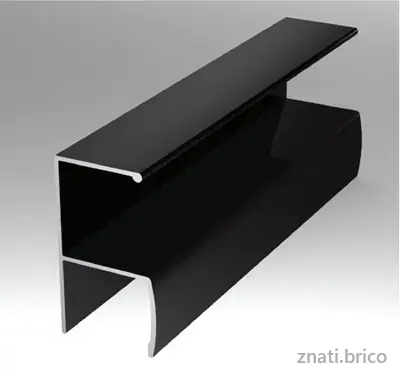 PROFILET POIGNEE ER 5909 NOIR MAT