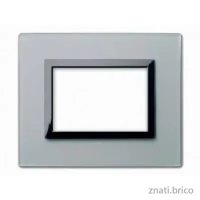 PLAQUES “VERA 44” POUR BOÎTES RÉCTANGULAIRES - GRIS
