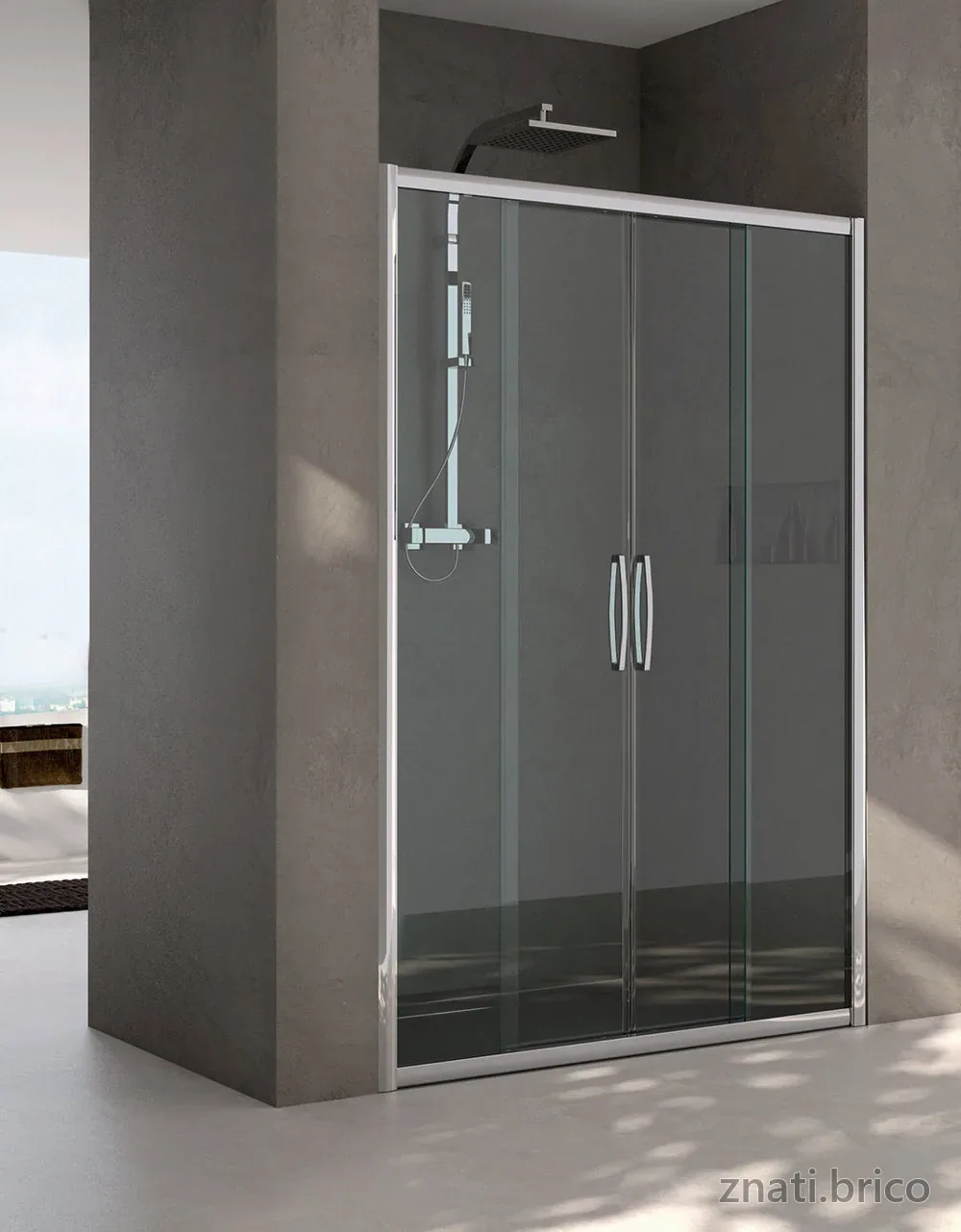 ESPACE DOUCHE TANA niche 2 portes coulissantes + 2 éléments fixes