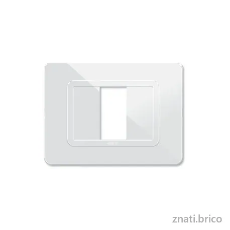 PLAQUE TECHNOPOLYMERE 44 RECTANGULAIRE BLANC 1 MODULE