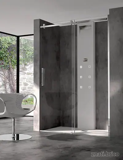 ESPACE DOUCHE KASAÏ niche 1 porte coulissante + 1 élément fixe