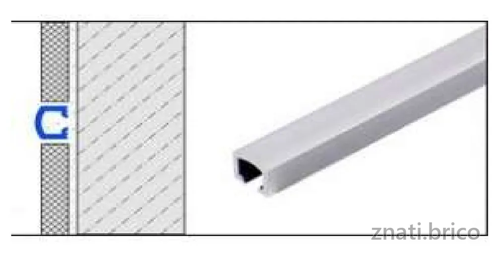 PROFILET ALU 4423 20MM BOMBE LONG 3M