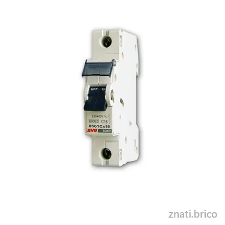 DISJONCTEUR MODULAIRE 1 POLE 16A COURBE C