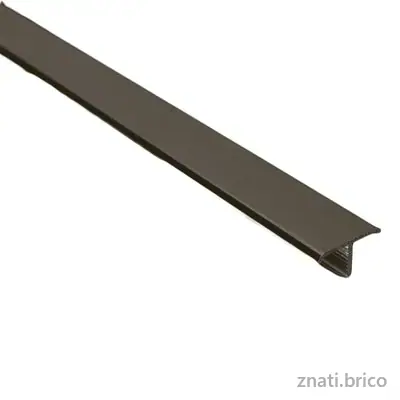Profilé aluminium de jonction en T 14mm NOIR MAT