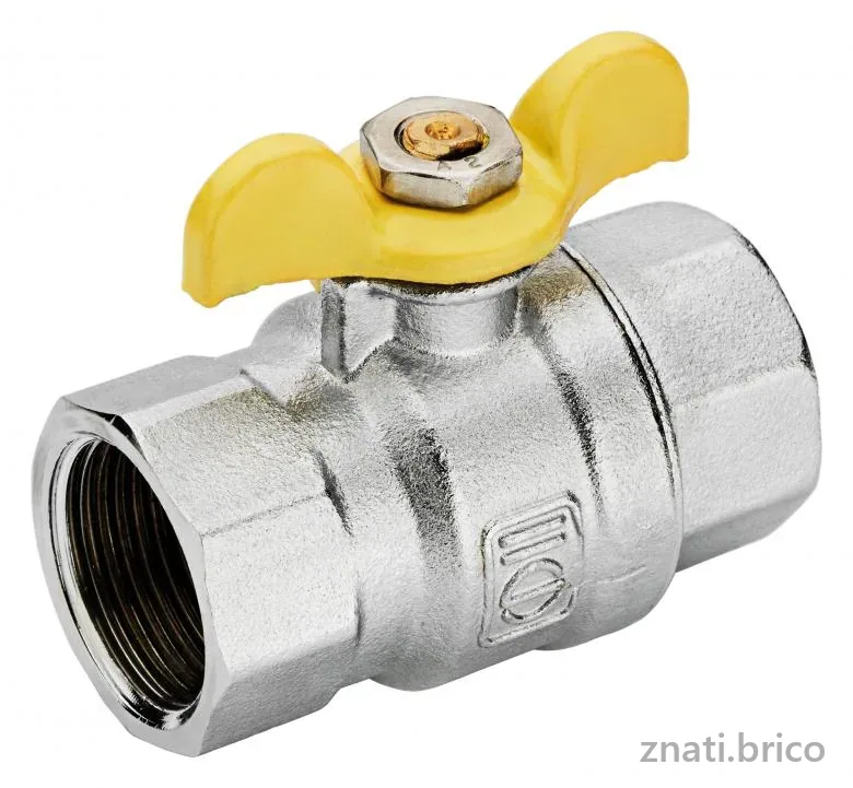 VANNE GAZ A BS FF AVEC PAPILLON