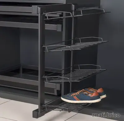 Porte chaussure aluminium "325 x 475 x 1000" ANTHRACITE