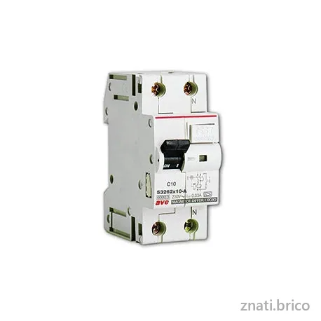 DISJONCTEUR DIFFERENTIEL MONOBLOC 1 POLE PLUS NEUTRE 16A COURBE C 300MA