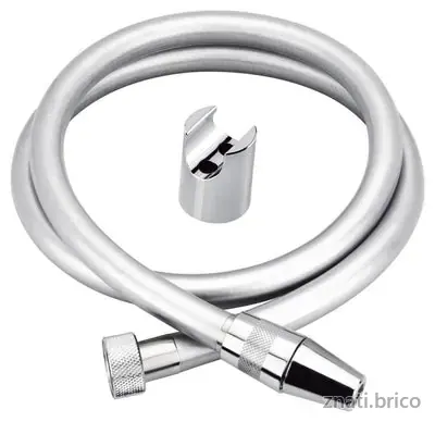 Flexible de toilette argent Bizerte 1M