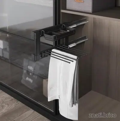 PORTE PANTALONS ET CEINTURES ALUM "400 x 475 x 290" ANTHRACITE