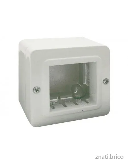 BOITE APPARENTE 2 MODULES BLANC