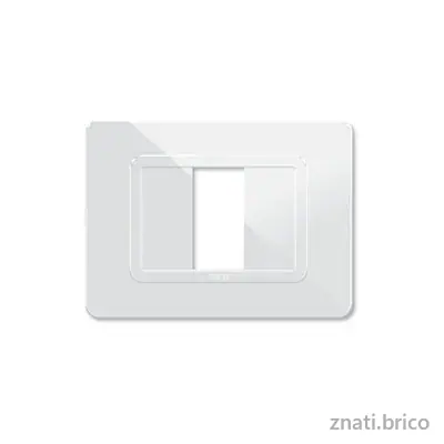 PLAQUE TECHNOPOLYMERE 44 RECTANGULAIRE BLANC 1 MODULE