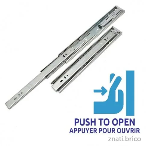 Paire Glissière A Bille PUSH TO OPEN