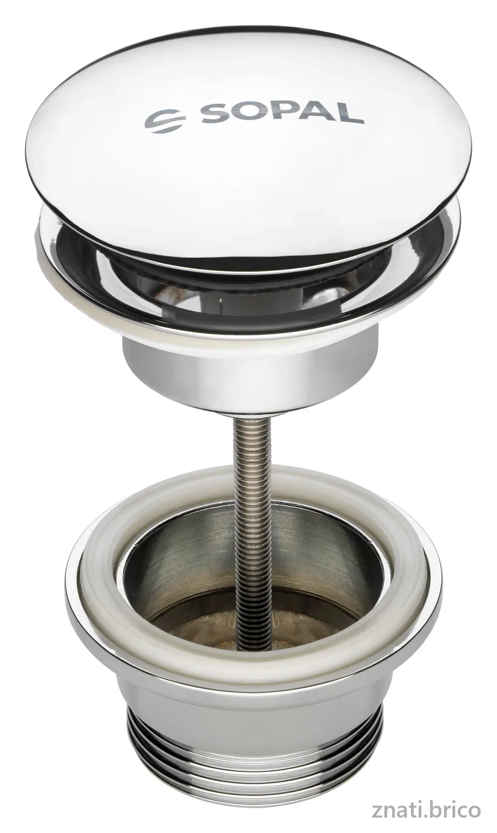 BONDE DE LAVABO CLIC CLAC RONDE EN LAITON