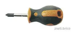 TOURNEVIS POUR VIS CRUCIFORME PHILIPS À LAME COURTE PH2*38