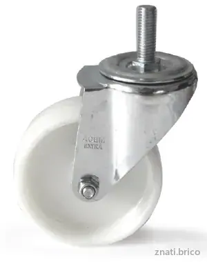 ROUE POLYAMIDE 6 PIVOTANTE AVEC TIGE