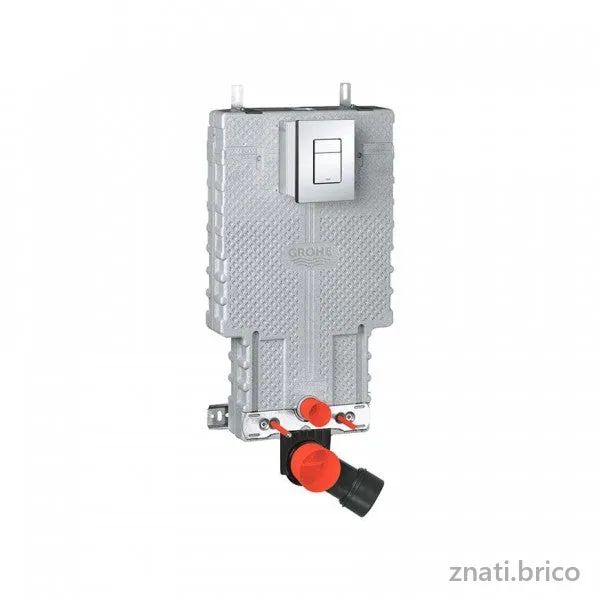 BÂTI SUPPORT UNISET AVEC PLAQUE CRIS CHROMÉ GROHE