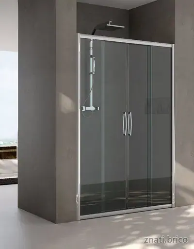 ESPACE DOUCHE TANA niche 2 portes coulissantes + 2 éléments fixes