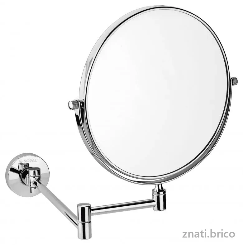 Miroir grossissant mural double face