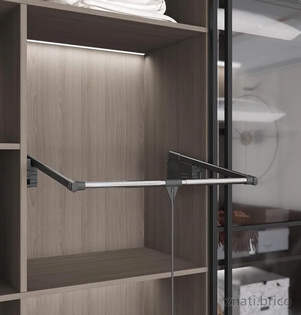 PENDERIE ESCAMOTABLE "850 - 1150 x 285 x 900" ANTHRACITE