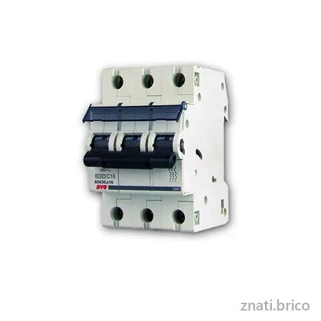DISJONCTEUR MODULAIRE 3 POLES 16A COURBE C