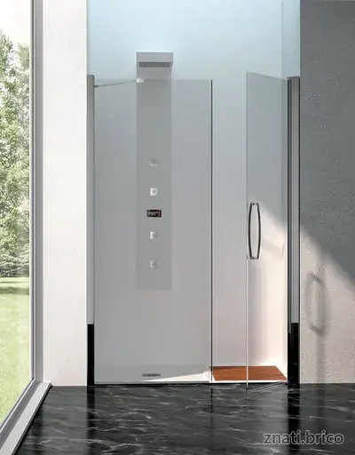 ESPACE DOUCHE RIO niche 1 porte battante + 1 élément fixe