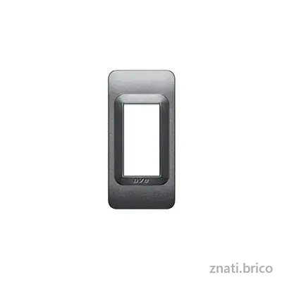 PLAQUE POUR PROFILE ALU SYS44 MINI ARGENT OPAQUE 1 MODULE