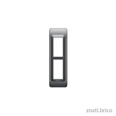 PLAQUE POUR PROFILE ALU SYS44 MINI ARGENT OPAQUE 1+1 MODULES