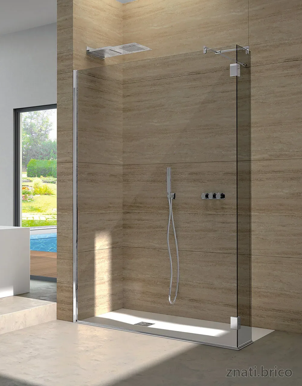 ESPACE DOUCHE NIAGARA paroi fixe avec 1 retour fixe