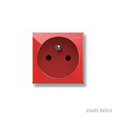 PRISE 2P+T FRANCAISE 16A S44 ROUGE