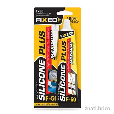 Silicone universelle 50gr (transparent/blanc) F-50 SGS-FIXED