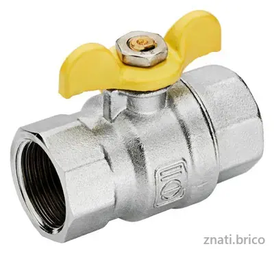 VANNE GAZ A BS FF AVEC PAPILLON