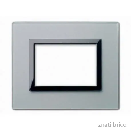 PLAQUES “VERA 44” POUR BOÎTES RÉCTANGULAIRES - GRIS