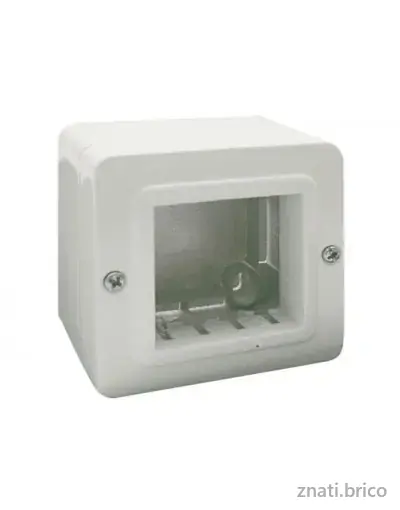 BOITE APPARENTE 2 MODULES BLANC