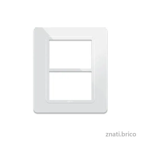 PLAQUE TECHNOPOLYMERE 44 RECTANGULAIRE BLANC 3+3 MODULES