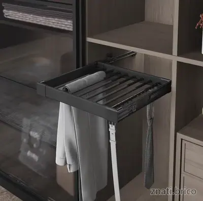 PORTE PANTALONS/CRAVATES/CENITURES 80CM "750 - 780 x 470 x 95" ANTHRACITE