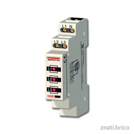 VOYANT DE SIGNALISATION RAIL DIN TRIPHASE LED ROUGE