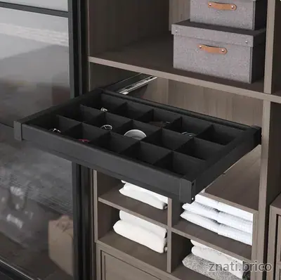 ETAGERE AVEC DIVISIONS COULISSANTE 80CM "760 - 790 x 475 x 100" ANTHRACITE