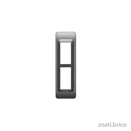 PLAQUE POUR PROFILE ALU SYS44 MINI ARGENT OPAQUE 1+1 MODULES