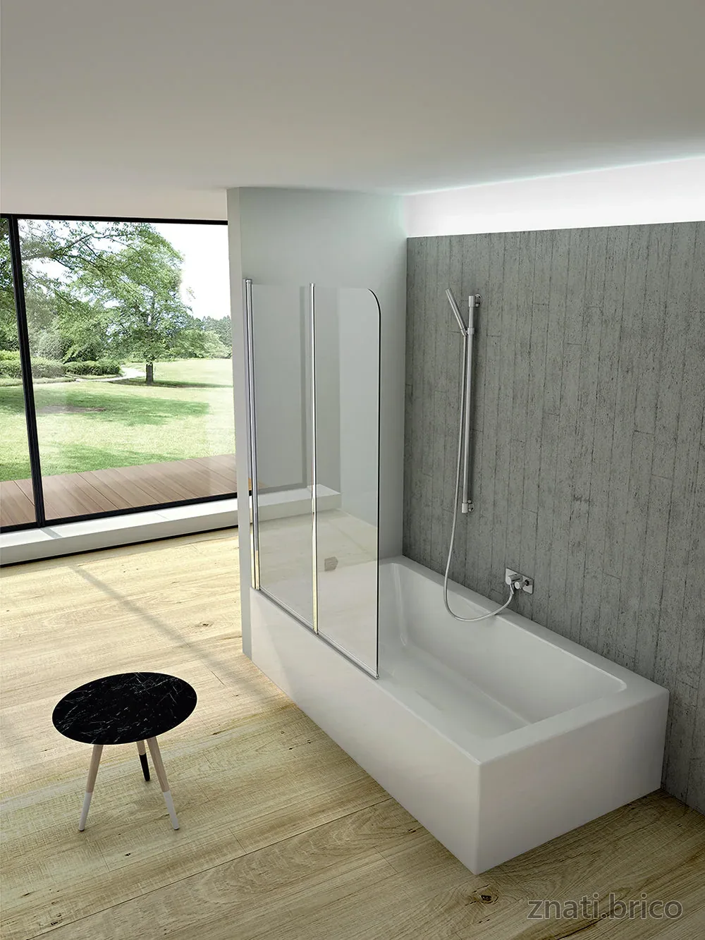ESPACE DOUCHE RIO sur baignoire 1 porte repliable battante