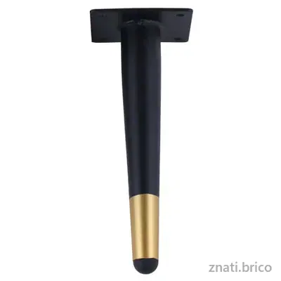 Sabot De Meuble Noir /Doré H180mm Ref10893